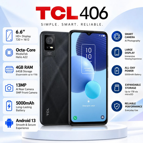 Tcl 406 32gb prime grey - tcl,